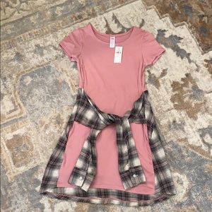 Justice Flannel Shirt Dress, NWT